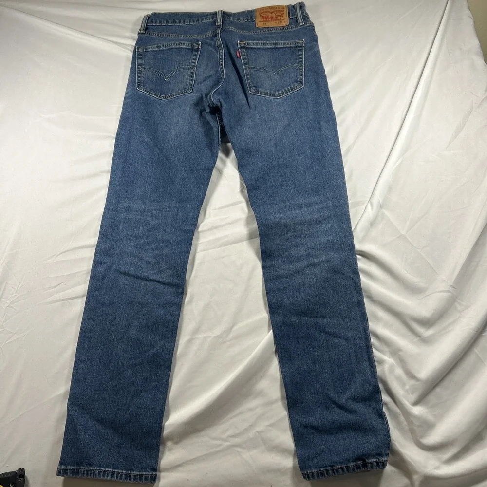 Levis 511 Slim Fit Jeans Mens 33x32 Medium Wash Blue Denim Pants